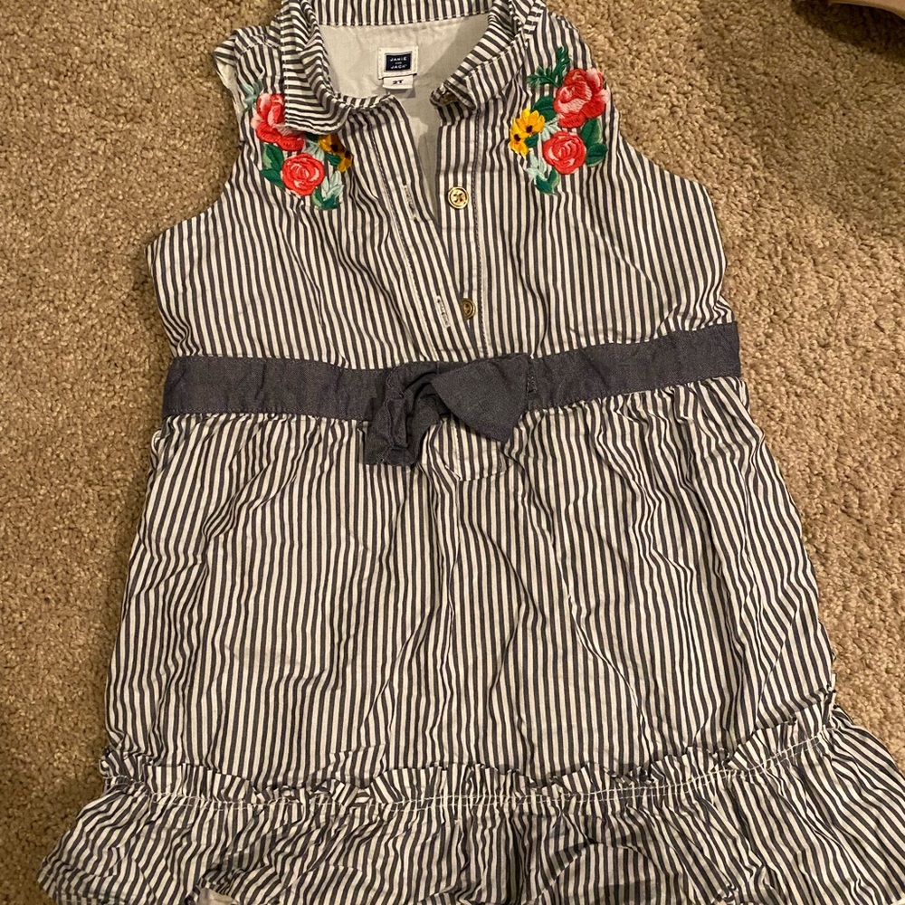 Janie & Jack Floral Embroidered Dress